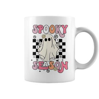 Retro Hippie Halloween Cute Ghost Spooky Season Women Kids V4 Coffee Mug - Thegiftio UK