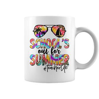 Retro Last Day Of School Schools Out For Summer Teacher Life Gift For Womens Coffee Mug - Thegiftio UK