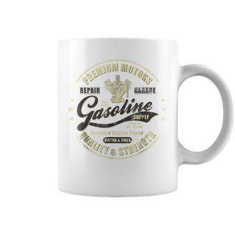 Retro Mechanic Vintage Gasoline Sign Coffee Mug | Mazezy CA