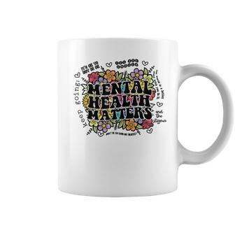 Retro Mental Health Matters Women Men Kid Coffee Mug | Mazezy
