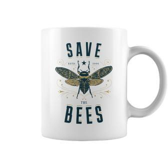 Retro Save The Bees Apiary Bee Beekeeper Earth Day Coffee Mug | Mazezy