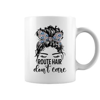 Route Hair Dont Care Mothers Day Mail Carrier Postal Worker Coffee Mug - Thegiftio UK