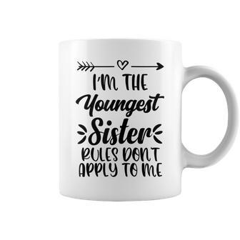 Rules Dont Apply To Me Youngest Sister 3 Sisters Matching Coffee Mug | Mazezy