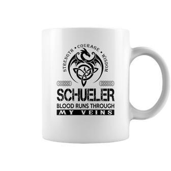 Schueler Blood Runs Through My Veins Coffee Mug - Seseable