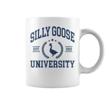 Silly Goose University Funny Goose On The Loose Funny Saying Coffee Mug | Mazezy