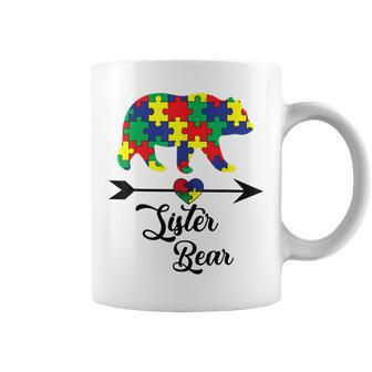 Sister Bear Puzzle Autism Awareness | Big Sis Gift Coffee Mug | Mazezy