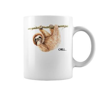 Sloth Says Chill Coffee Mug - Seseable