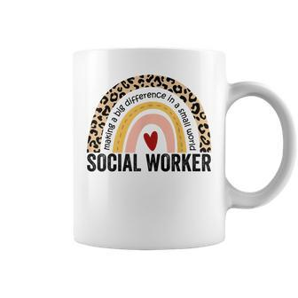 Social Worker Rainbow 2023 School Social Worker Coffee Mug - Seseable