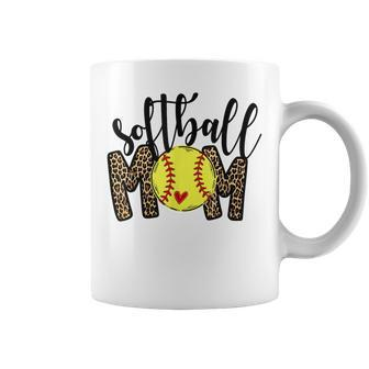 Softball Mom Leopard Funny Baseball Mom Mothers Day 2023 Coffee Mug | Mazezy