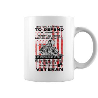 Solemn Oath To Defend The Constitution Veterans Day Gift Coffee Mug | Mazezy