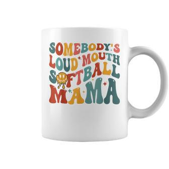 Somebodys Loud Mouth Softball Mama Funny Mom Mothers Day Coffee Mug | Mazezy