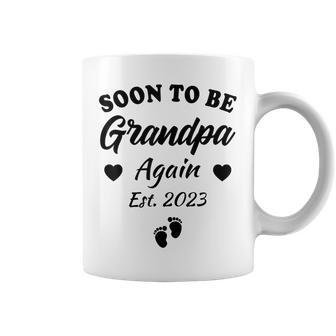 Soon To Be Grandpa Again 2023 Baby Announcement Novelty Gift For Mens Coffee Mug | Mazezy CA