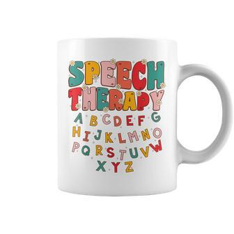 Speech Therapy Groovy Retro Speech Language Pathologist Coffee Mug | Mazezy