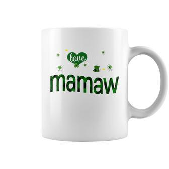 St Patricks Day Cute Shamrock I Love Being Mamaw Heart Family Gifts Coffee Mug - Thegiftio UK