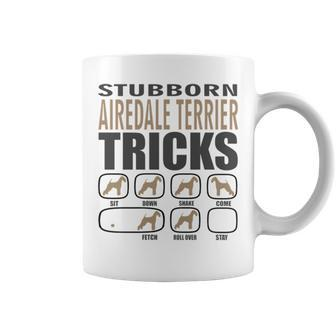 Stubborn Airedale Terrier Tricks Coffee Mug | Mazezy