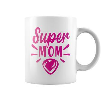 Super Mom Heart Gift Coffee Mug | Mazezy CA