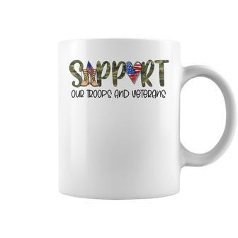 Support Our Troops And Veterans V2 Coffee Mug - Seseable