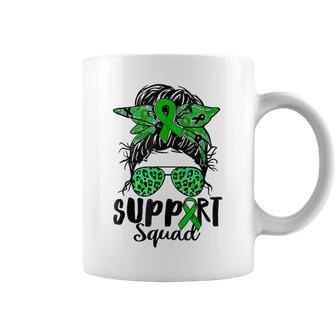 Support Squad Messy Bun Warrior Green Mental Health Matters Coffee Mug - Thegiftio UK
