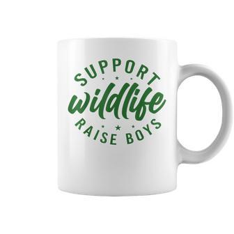 Support Wildlife Raise Boys Camping Wildlife For Mothers Dad Coffee Mug | Mazezy