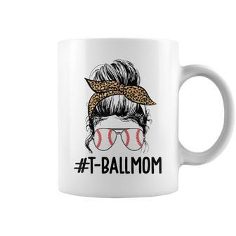 T-Ball Mom Life Messy Bun Ball Mom Softball Mom Coffee Mug - Thegiftio UK