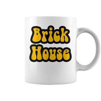 That Retro 70S Vintage Style Brick House Coffee Mug - Seseable