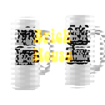 That Retro 70S Vintage Style Brick House Coffee Mug - Seseable