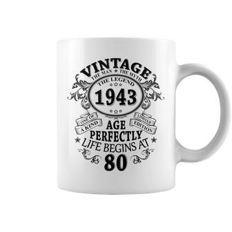 The Man Myth Legend 1943 Vintage 80Th Year Old Birthday Gift Coffee Mug - Seseable