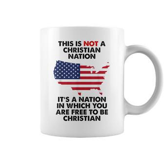This Is Not A Christian Nation America Flag Coffee Mug | Mazezy