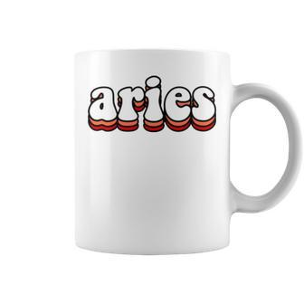 Three Layers Text Aries Zodiac Sign Coffee Mug | Mazezy