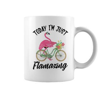 Today I Am Just Flamazing Flamingo Cycling Funny Coffee Mug - Thegiftio UK