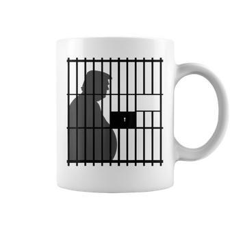 Trump For Prison Lock Him Up In Jail Funny Trump Coffee Mug | Mazezy