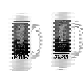 Trump Hot Not Guilty 45-47 President Trump Arrest Funny Coffee Mug | Mazezy