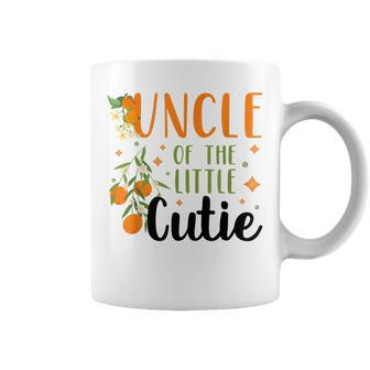 Uncle Little Cutie Baby Shower Orange 1St Birthday Party Coffee Mug | Mazezy