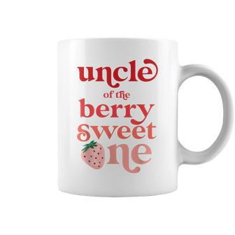 Uncle Of The Berry Sweet One Strawberry First Birthday 1St Gift For Mens Coffee Mug | Mazezy