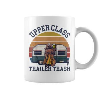 Upper Class Trailer Trash Camping Gift Coffee Mug - Seseable