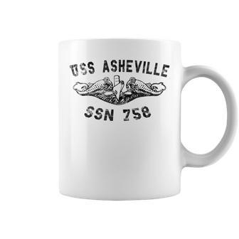 Uss Asheville Ssn 758 Attack Submarine Badge Vintage Coffee Mug - Seseable