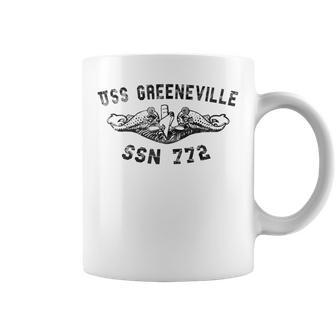 Uss Greeneville Ssn 772 Submarine Badge Vintage Coffee Mug - Seseable