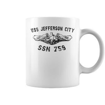 Uss Jefferson City Attack Submarine Badge Vintage Coffee Mug - Seseable