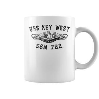 Uss Key West Ssn 722 Attack Submarine Badge Vintage Coffee Mug - Seseable