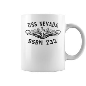 Uss Nevada Ssbn 733 Submarine Badge Vintage Coffee Mug - Seseable