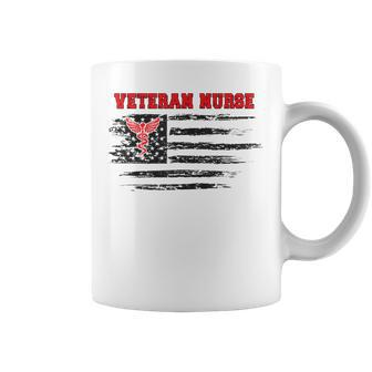 Veteran Nursing Caduceus Proud Veteran Nurse V2 Coffee Mug - Seseable