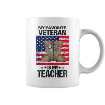 Veterans Day My Favorite Veteran Is My Teacher For Kids Coffee Mug - Seseable
