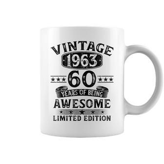 Vintage 1963 60 Years Old 60Th Birthday Gifts For Men V4 Coffee Mug | Mazezy