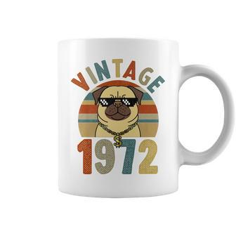 Vintage 47Th Birthday Dog Pug Vintage 1972 Classic Coffee Mug - Thegiftio UK