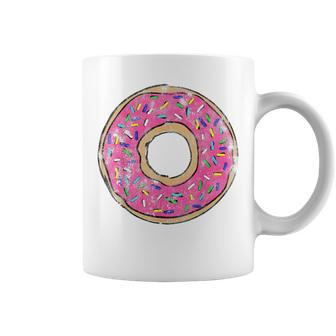 Vintage Big Pink Donut - Colorful Sprinkles Doughnut Coffee Mug | Mazezy