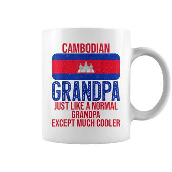 Vintage Cambodian Grandpa Cambodia Flag For Fathers Day Gift For Mens Coffee Mug | Mazezy