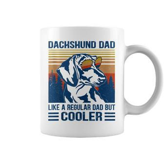 Vintage Dachshund Dad Like A Regular Dad But Cooler Funny V2 Coffee Mug - Seseable