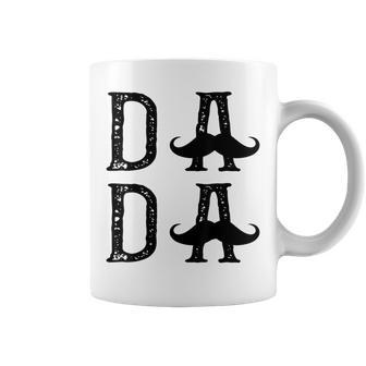 Vintage Dada Mustache Funny Dad Gift Idea Coffee Mug - Seseable