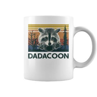 Vintage Dadacoon Raccoon Dad Trash Lover Fathers Day Coffee Mug - Seseable