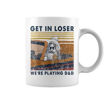 Vintage Retro Old Man Get In Loser Were Playing D&D Coffee Mug | Mazezy